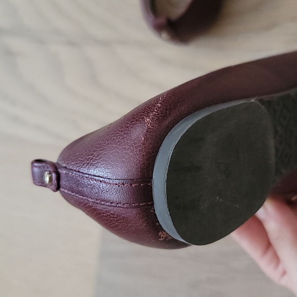 TORY BURCH  Burgundy Mini Miller flats - Picture 5 of 8